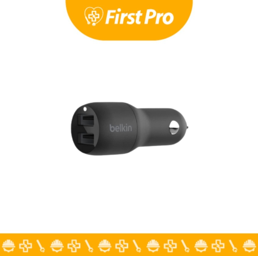 Belkin Cargador para Automóvil Doble 24W USB-A Negro