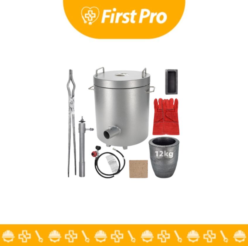 Horno de Fusión a Propano 12 kg con Crisol y Pinzas para Fundición de Metales