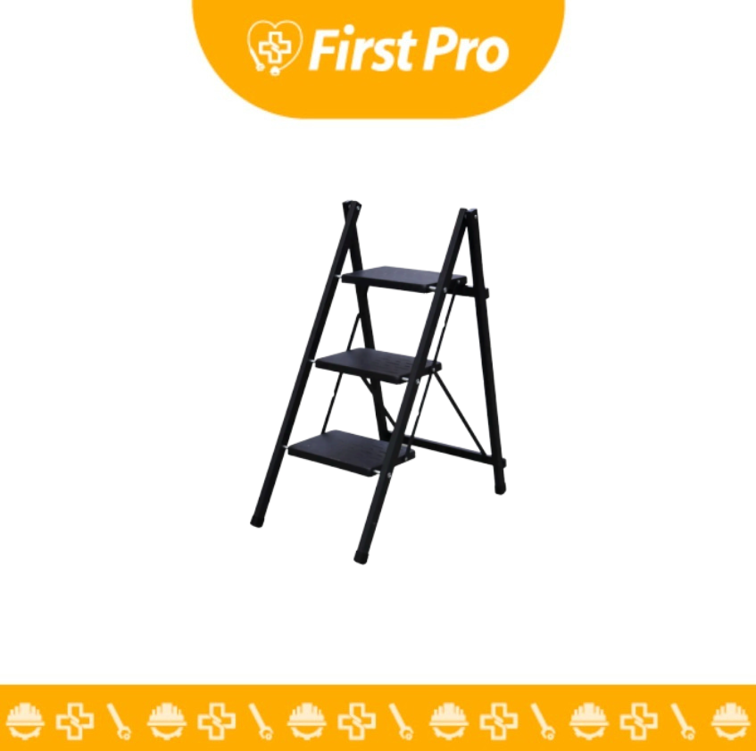 Escalera de Acero 85 cm (3 Peldaños) — BAUKER