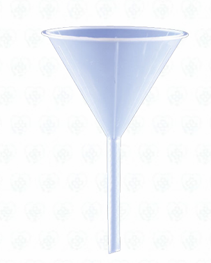 EMBUDO DE PLÁSTICO Ø 80 MM– ENTRADA 6 MM × SALIDA 7 CM