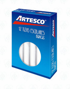 Tiza Blanca Artesco – Caja x 12 Unidades