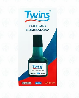 Tinta Numeradora Twins C Negro 40 ml (AR-01430)