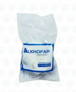 Venda Elástica 2" x 5 yd Alkhofar para Soporte y Compresión Médica