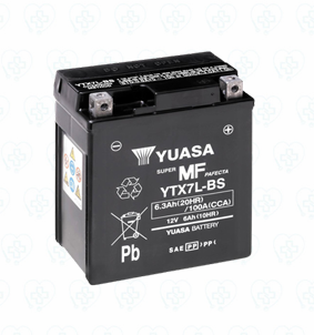 Batería de Moto Yuasa YTX7L-BS 12V 6.3Ah Libre de Mantenimiento