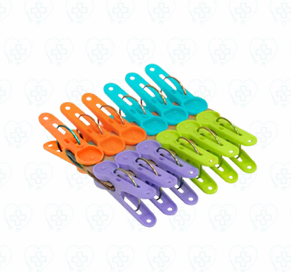 Ganchos de Plástico para Ropa Colores x12 Unidades