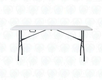 MESA PVC PLEGABLE – 180×76×74CM – BLANCO