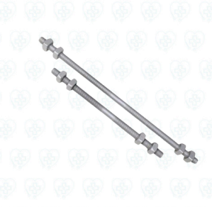 Perno Acerado Doble Armado 5/8″ x 16″ con 4 Tuercas para Fijación Estructural