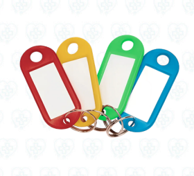 Llaveros de Plástico de Colores con Identificador para Organización de Llaves