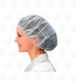 Gorro o Malla Blanca Descartable Caja para Protección e Higiene Industrial