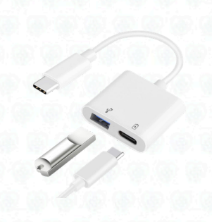 Adaptador USB-C OTG con 60W Power Delivery para Carga y Transferencia de Datos