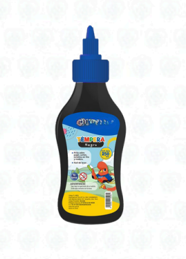 Témpera Negra 250 ml para Manualidades, Arte y Trabajos Escolares