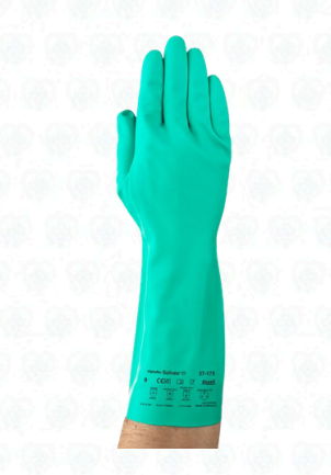 Guantes Nitrilo Químico Ansell Solvex 13″ para Protección Industrial