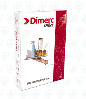 Papel Fotocopia A4 75 g 500 Hojas Dimerc Office para Impresión y Oficina