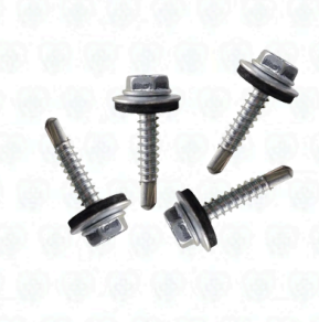 Perno Autoperforante 3/16″ x 1″ con Gomilla Plana para Fijación Metálica