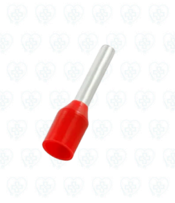 Terminal Tipo Tubular Sobremoldeado Rojo 16 AWG (1.5 mm²) E1510 – Paquete x 100 Unidades