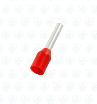 Terminal Tipo Tubular Sobremoldeado Rojo 16 AWG (1.5 mm²) E1510 – Paquete x 100 Unidades