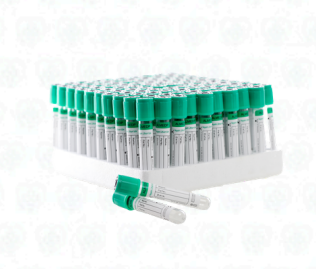 Tubos al Vacío Tapa Verde – Heparina de Litio 4 mL / 13 × 75 mm – Pack x 100 Unidades