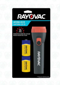 Linterna de Mano Rayovac LED 25 LM con 2 Pilas D