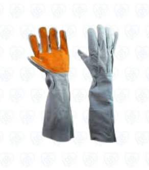 Guantes de Seguridad de Cuero Cromo con Palma Reforzada – Largo 18 Pulgadas