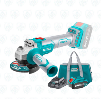 Amoladora Angular Inalámbrica 20 V Brushless 4½" con 2 Baterías 4 Ah y Cargador – Total
