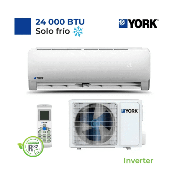Aire Acondicionado York Split Pared De 24000 Btu-H Inverter Frío Solo