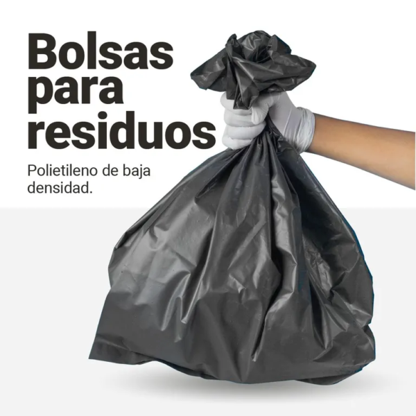 Bolsas negras para basura 140 L, 1.5 micras, 100 uds