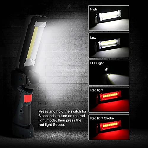 COB recargable LED luz de trabajo lámpara linterna para emergencia al aire libre interior pluma luz luz inspección luz reparación coche hogar garaje camping con base magnética