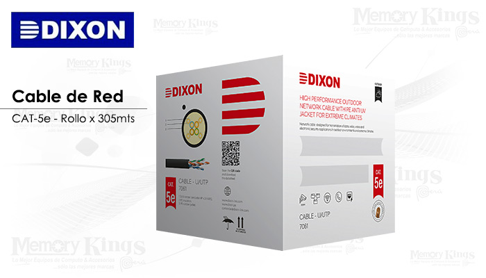 CABLE RED CAT-5e 305 m DIXON 7061