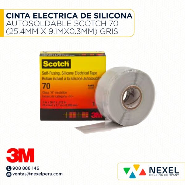 Cinta eléctrica Scotch 70 (25.4 mm x 9.1 m x 0.3 mm) 3M