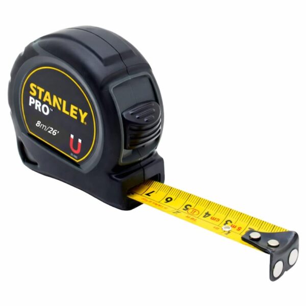 Cinta Métrica Wincha Stanley Pro 8 Metros Magnética Profesional