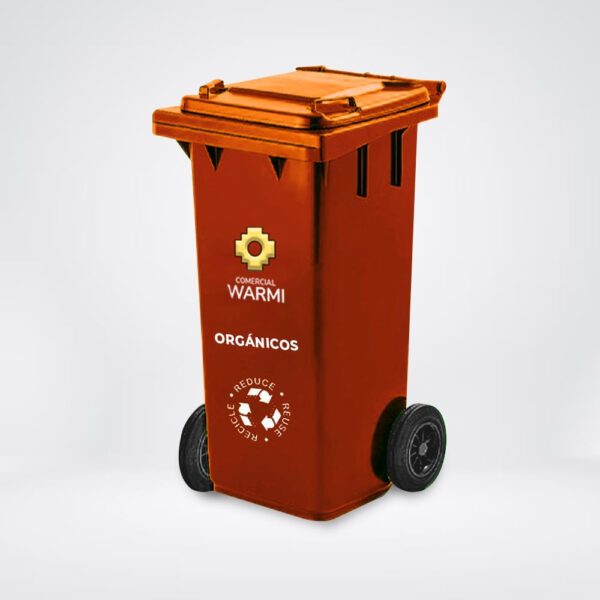 Contenedor de Basura 240 Lts. con etiqueta de resudios organicos