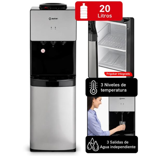 Dispensador de Agua con Función Minibar DAM-23 Gris 20 L