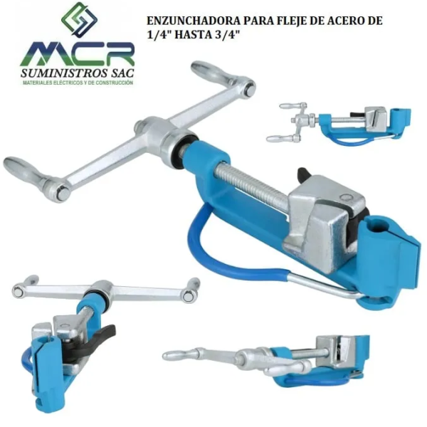 Enzunchadora para fleje de acero de 1/4 a 3/4 pulgadas