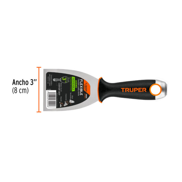 Espátula de acero inoxidable 3" Truper
