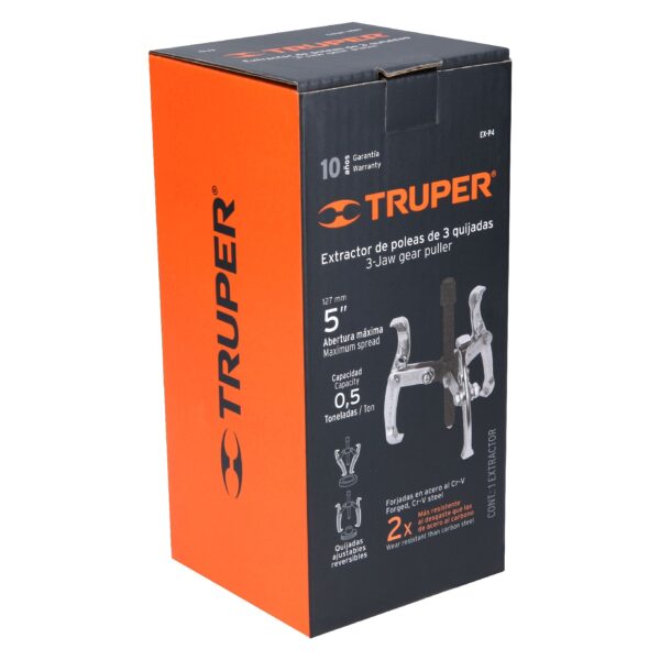 Extractor de poleas, 3 quijadas, 4″, Truper EX-P4 14503