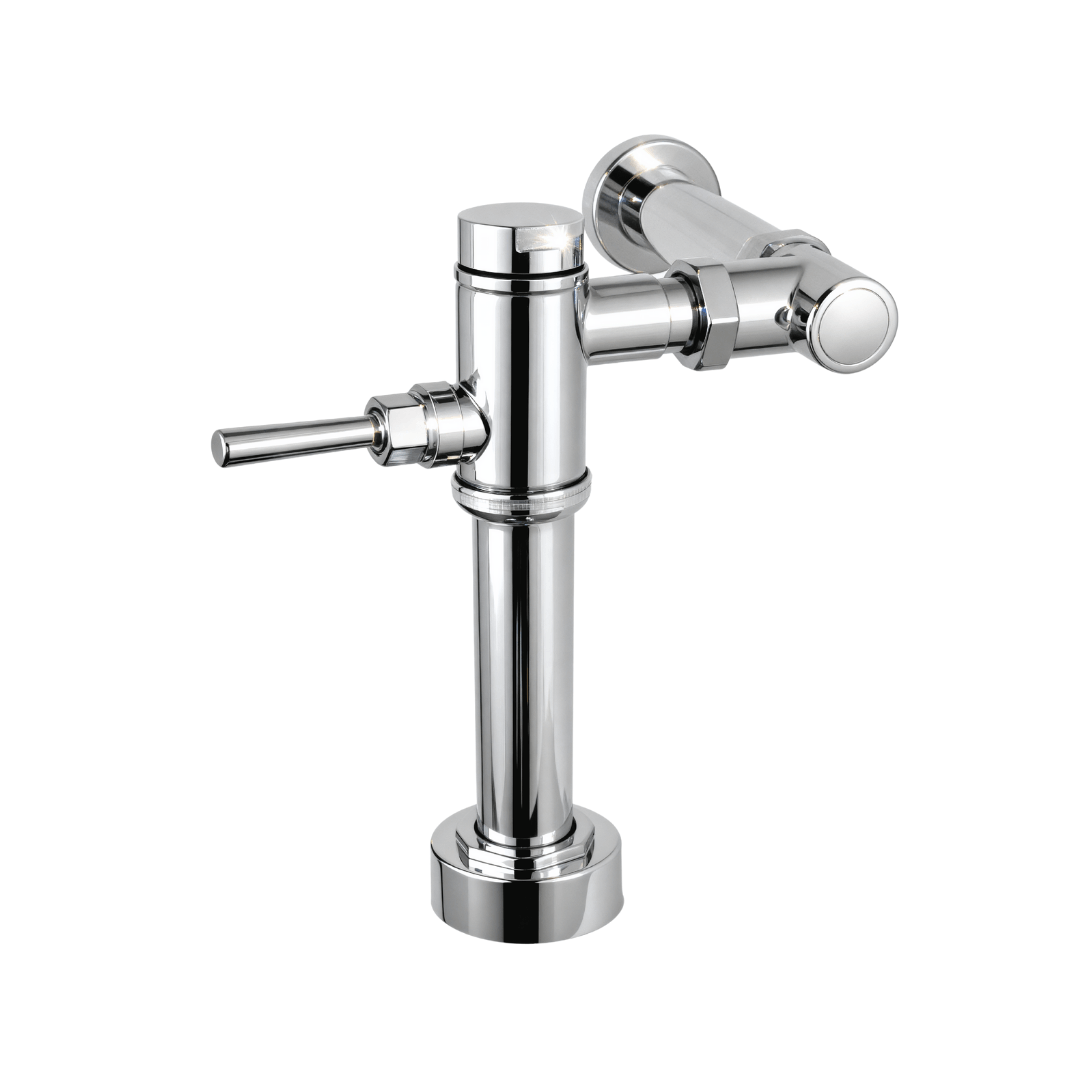 Fluxometro mecánico para inodoro palanca de 4.8 lts indirecto hecho en bronce Vainsa