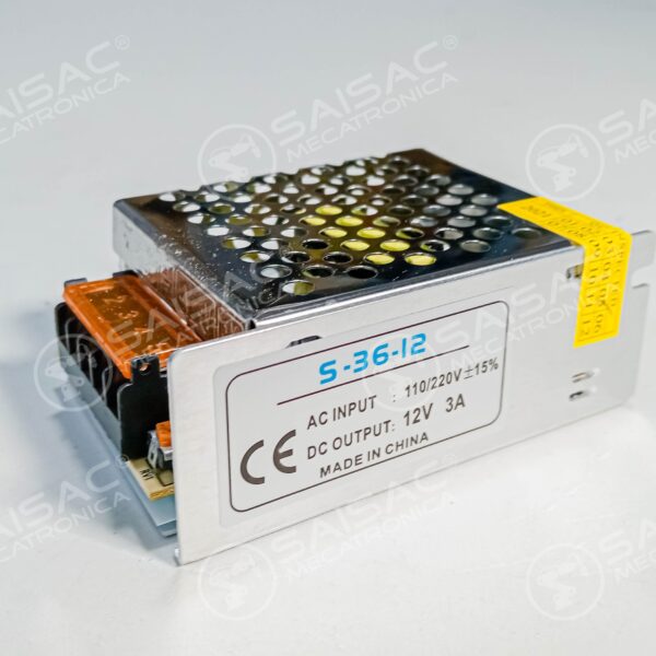 FUENTE DE ALIMENTACIÓN 12V 3A S-36-12