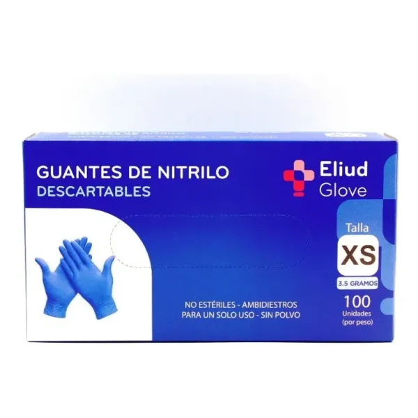 Guantes de nitrilo 35gr Eliud Glove 100 unidades desechables