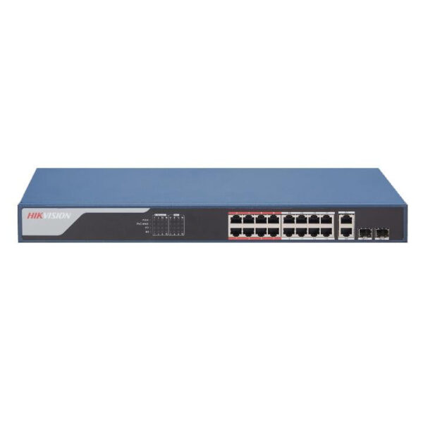 HIKVISION DS-3E1518P-SI Switch Smart Administrable 16 Puertos PoE Gigabit + 2SFP 225W