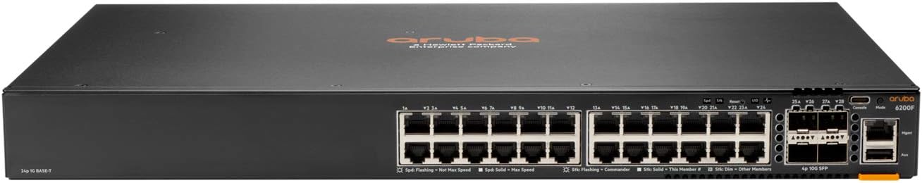 HP Aruba JL725A 6200F 24G Clase4 PoE 4SFP+ 370W Switch