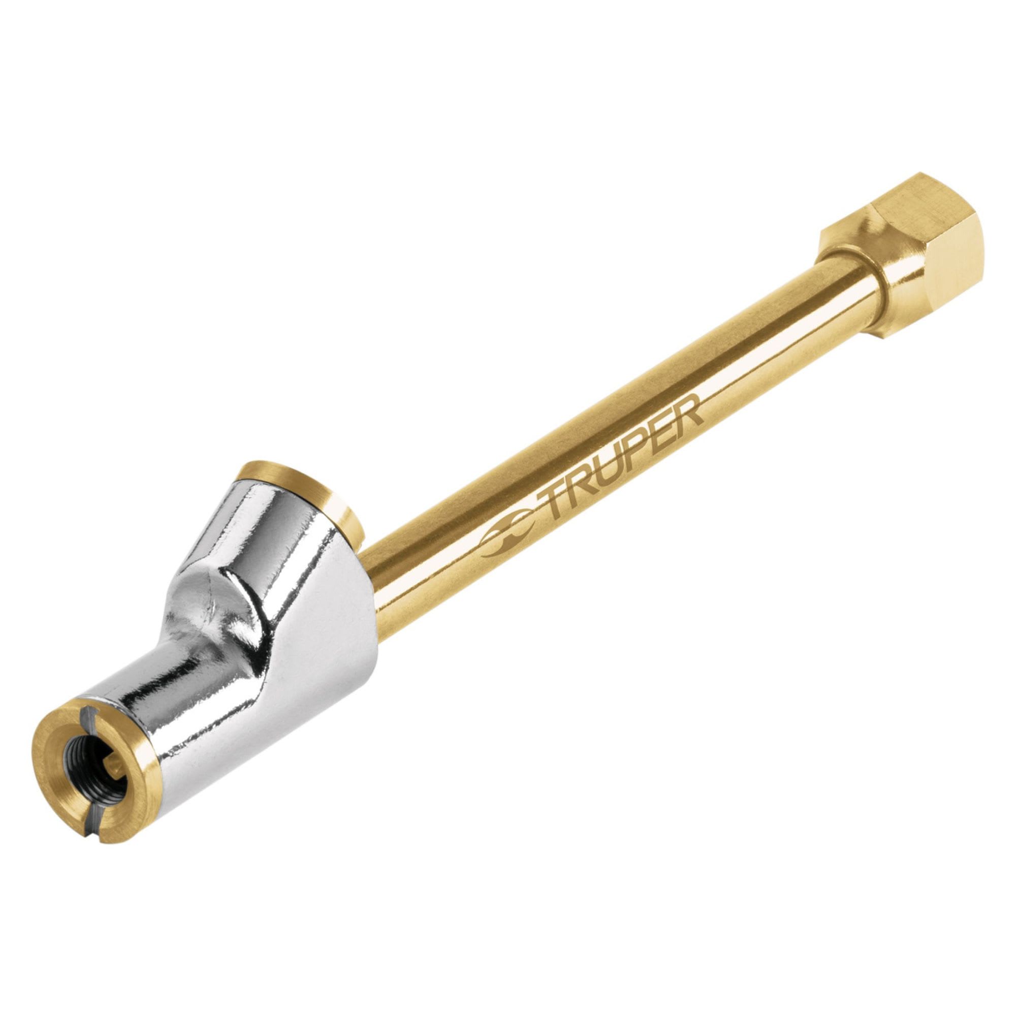 Inflador de cabeza doble, cuerda 1/4 NPT, Truper VAL-INF-14