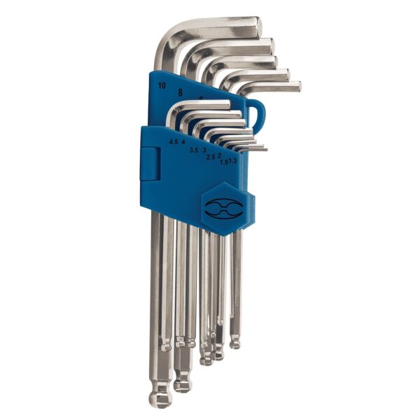 Juego 13 llaves allen largas mm punta bola con organizador Truper ALLX-13M 13646