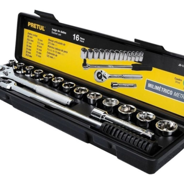Juego de 16 herramientas 1/2" mm Pretul