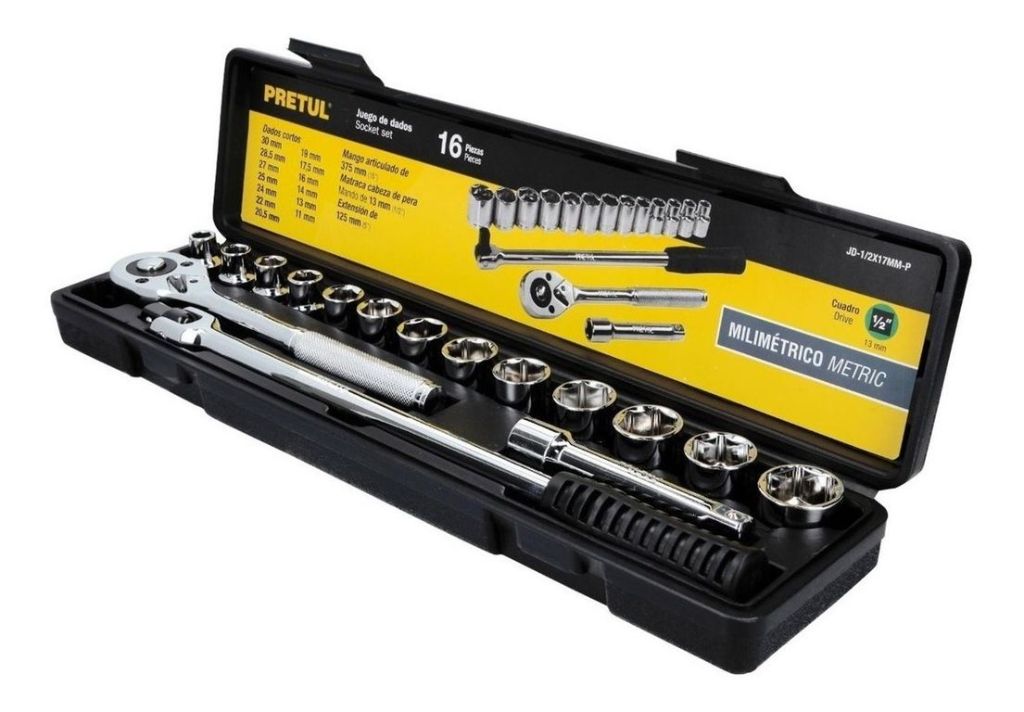 Juego de 16 herramientas 1/2″ mm Pretul