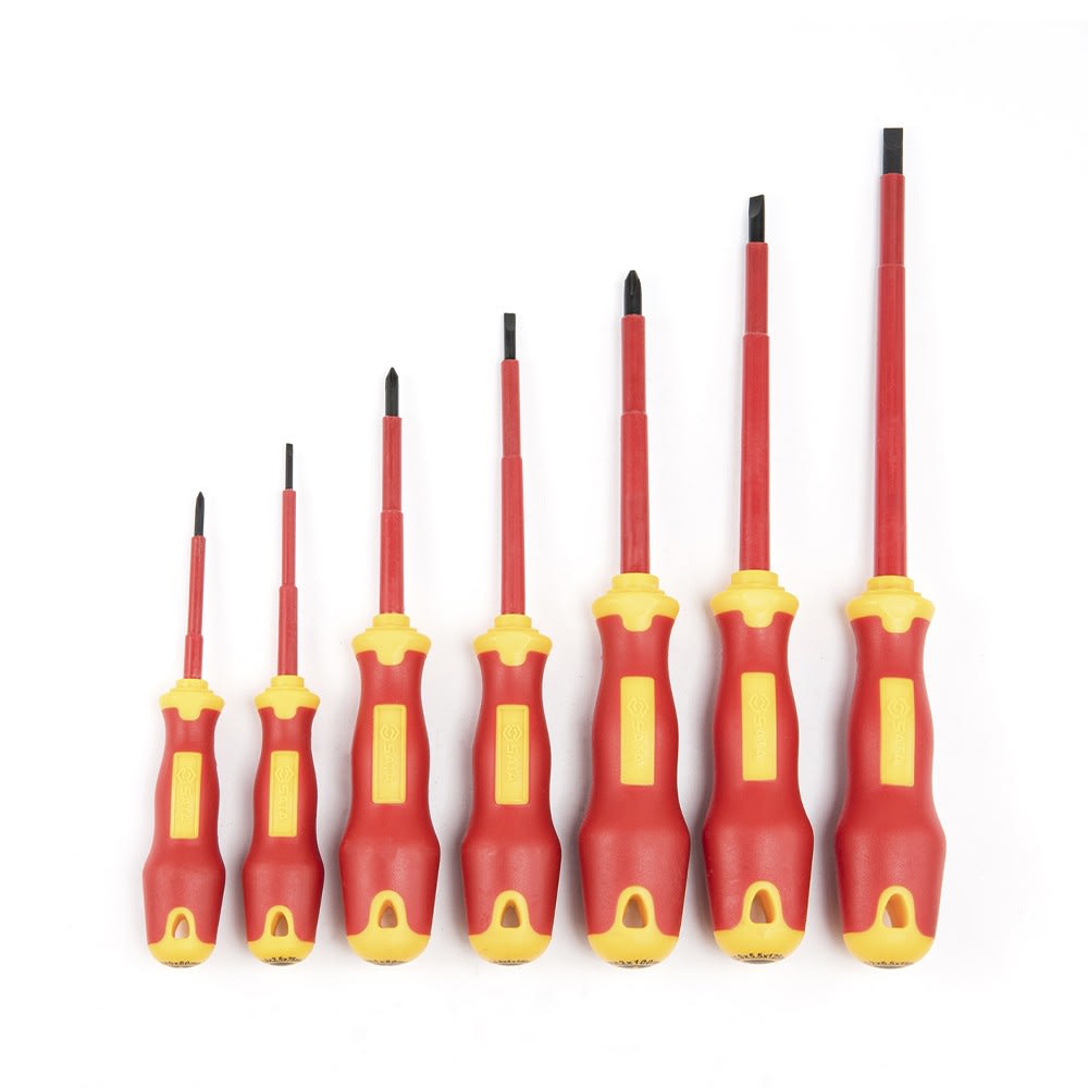 Juego de 7 destornilladores aislados VDE 1000V ST09303 SATA