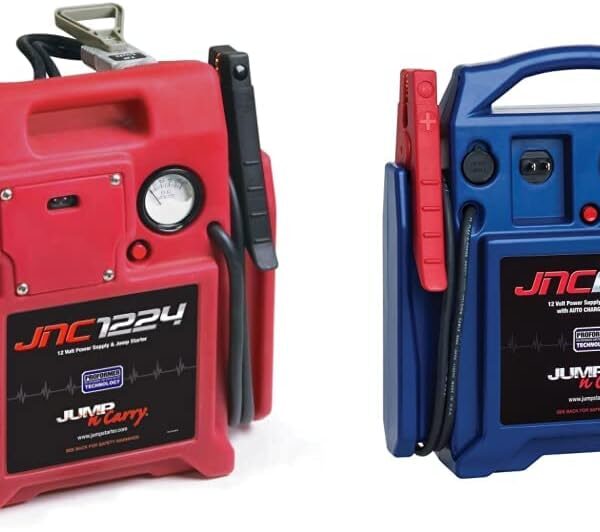 Jump-N-Carry arrancador de 3400/1700 amperios de pico de 12/24V JNC1224 y Jump-N-Carry arrancador de 1700 amperios de pico de 12V JNC660, azul
