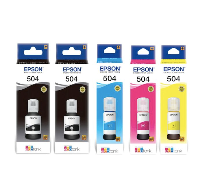 Kit 4 Tinta Epson T664 EcoTank L200, L300, L350, L1455 Original – 70ml