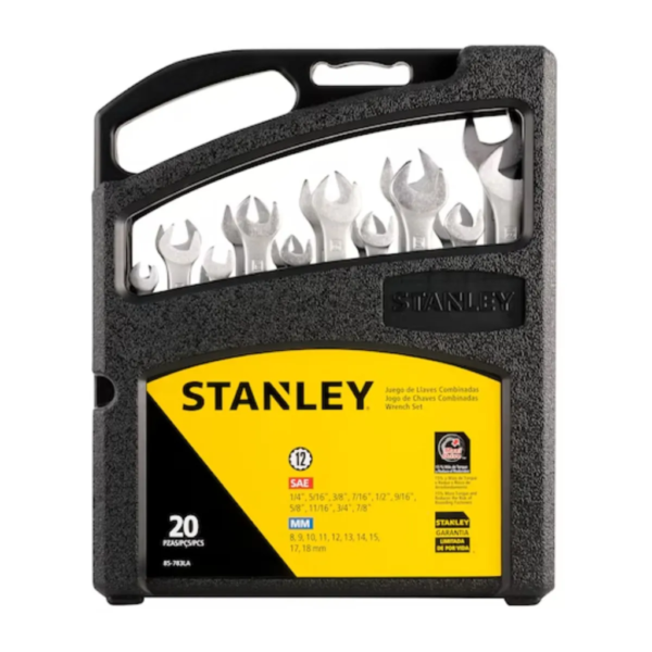 Llaves mixtas combinadas 20 piezas, Métricas/Pulgadas STANLEY