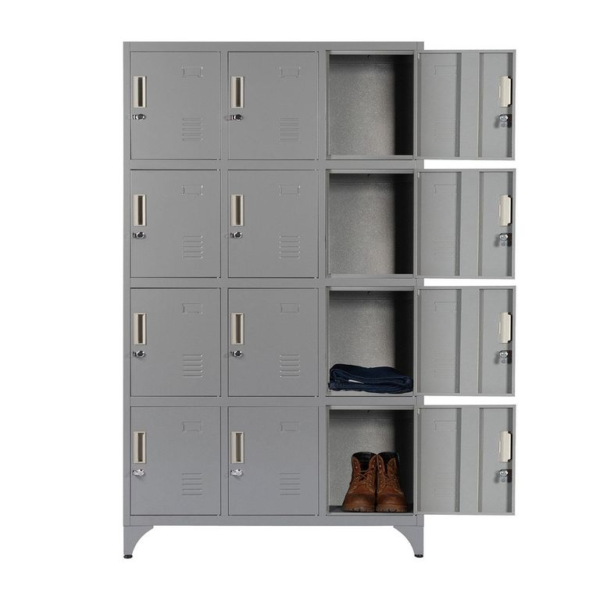 Locker Metálico MK3-04 12 Puertas Porta Candado.