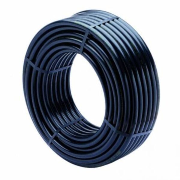 Manguera HDPE 20mm reforzada negro 1/2″ x 100 metros